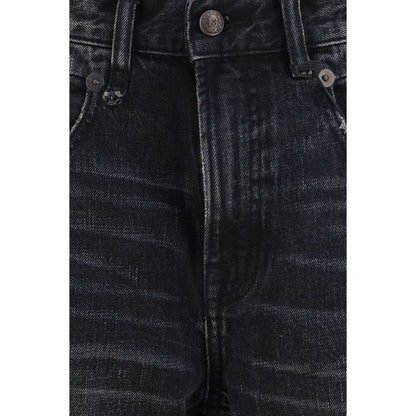Black Cotton Boyfriend Jeans