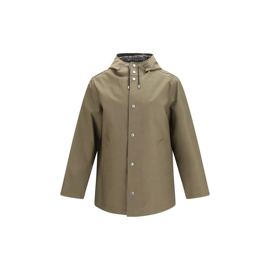 Bicolor Polyester Full-Length Jacket