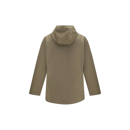 Bicolor Polyester Full-Length Jacket