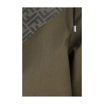 Bicolor Polyester Full-Length Jacket