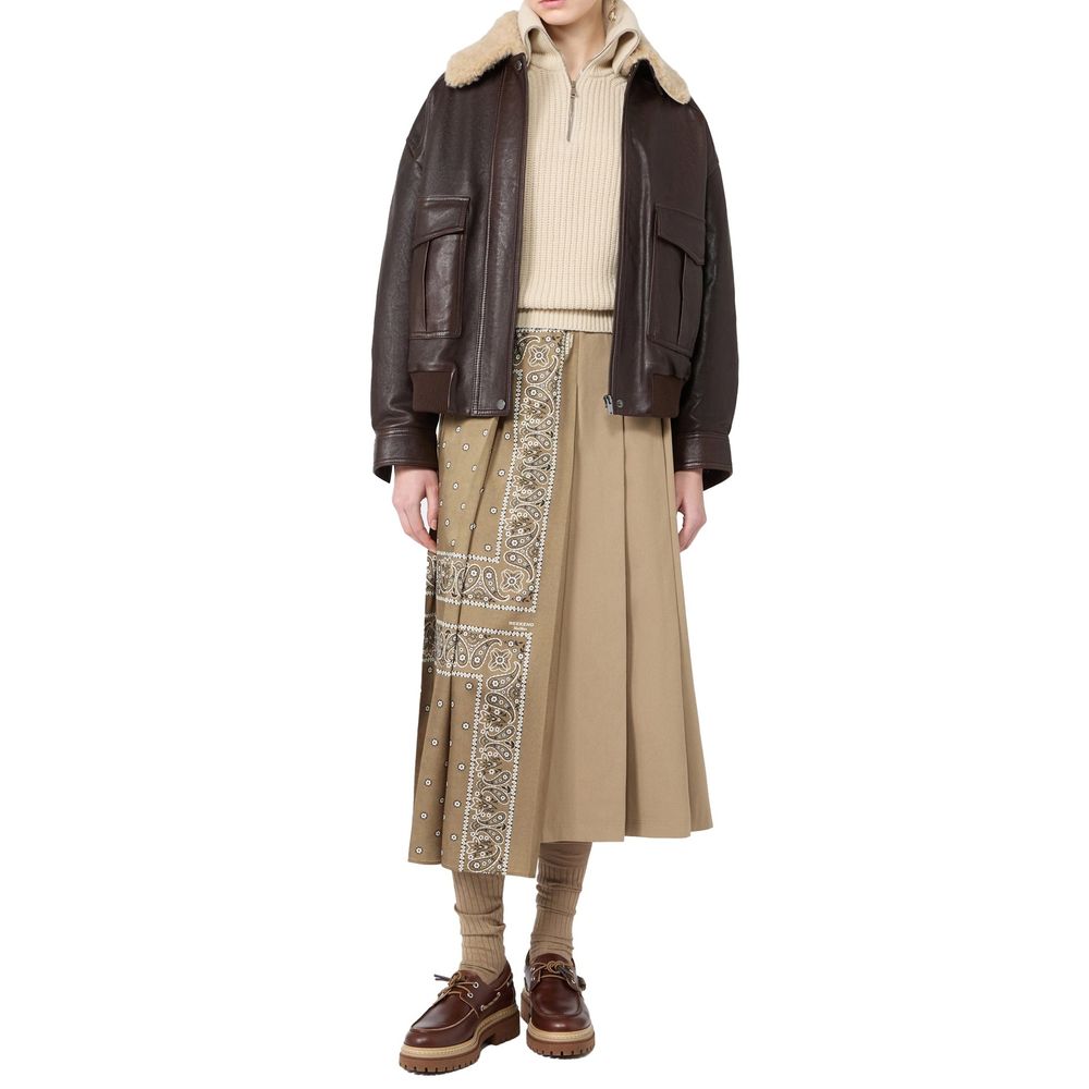 Brown Lamb Leather Bomber
