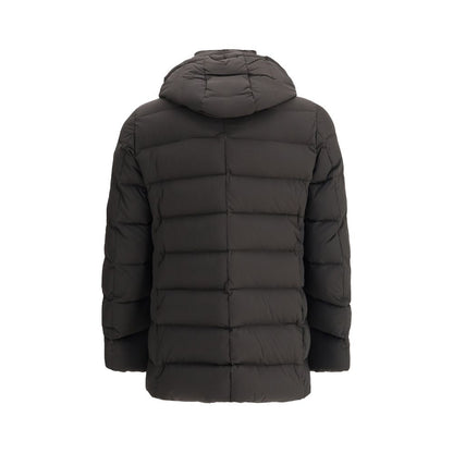 Black Polyamide Full-Length Jacket