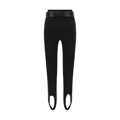 Black Viscose Athletic Pants
