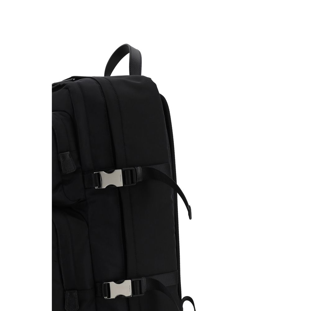 Black Recycled Polyamide Backpack