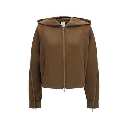 Brown Polyester Hoodie