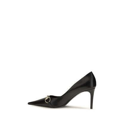 Black Goatskin High Heel Pumps