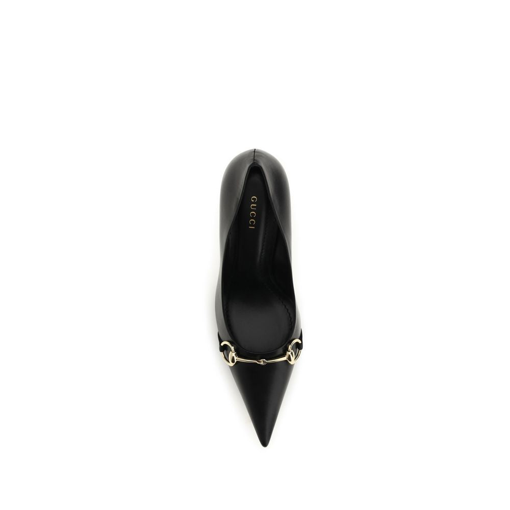 Black Goatskin High Heel Pumps