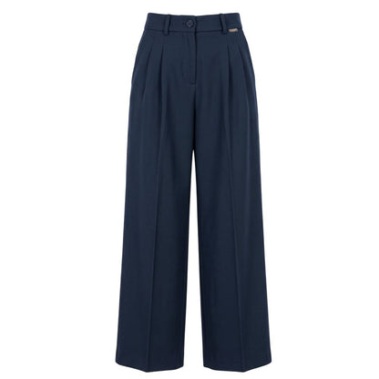 Blue Viscose Women Pants