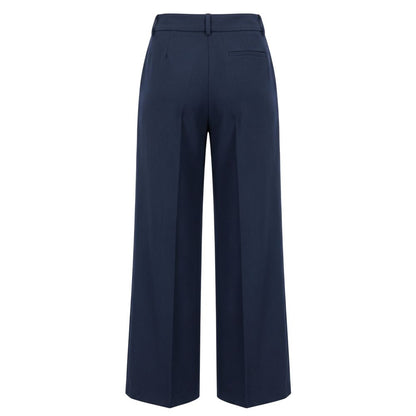 Blue Viscose Women Pants
