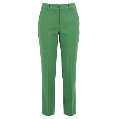 Green Polyester Women Pants