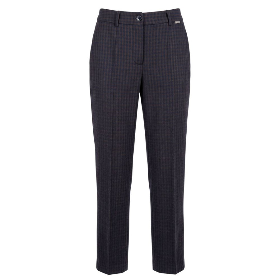 Blue Cotton Women Pants