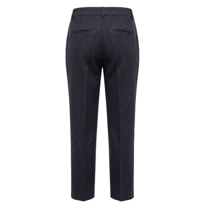 Blue Cotton Women Pants