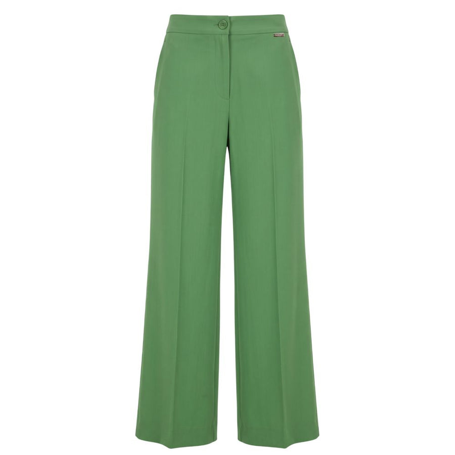 Green Polyester Women Pant