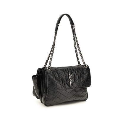 Black Calf Leather Bos Taurus Shoulder Bag