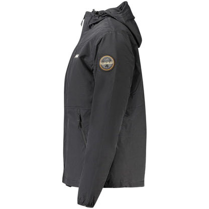 Black Polyamide Men Jacket