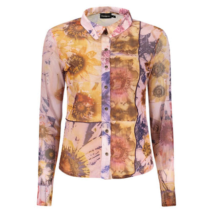 Pink Polyester Womens Shirt