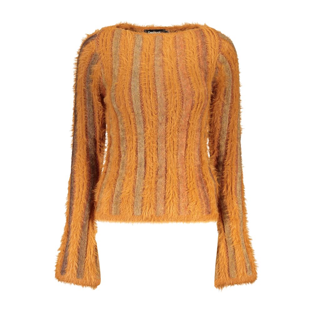 Orange Polyamide Women's Sweater