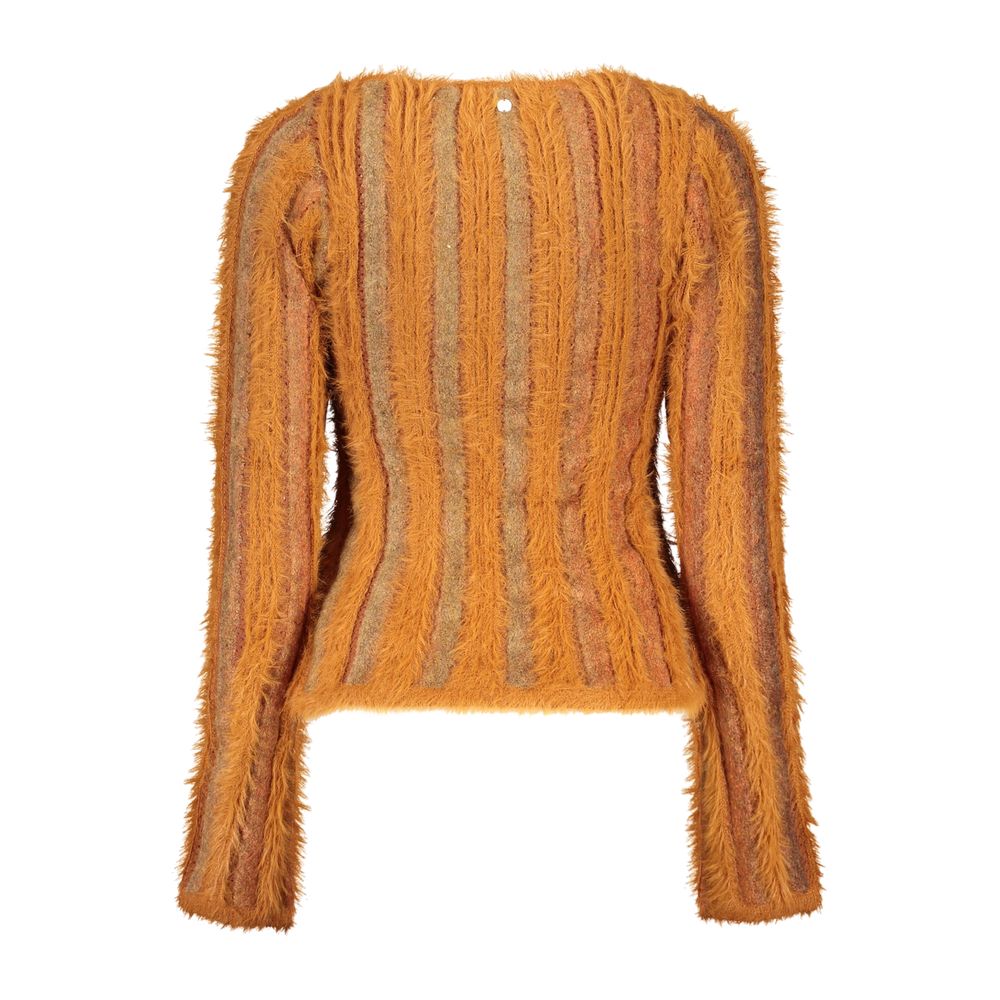 Orange Polyamide Women's Sweater