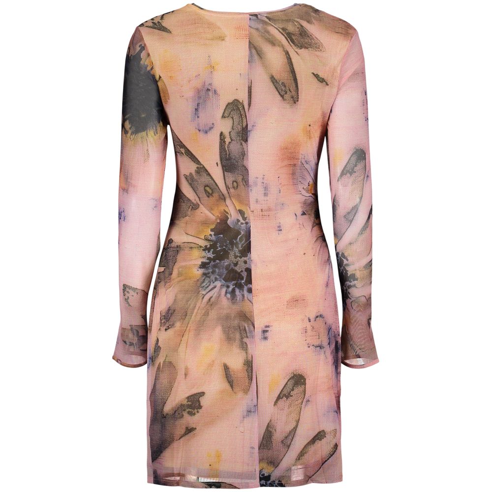 Pink Polyester Women's Dress