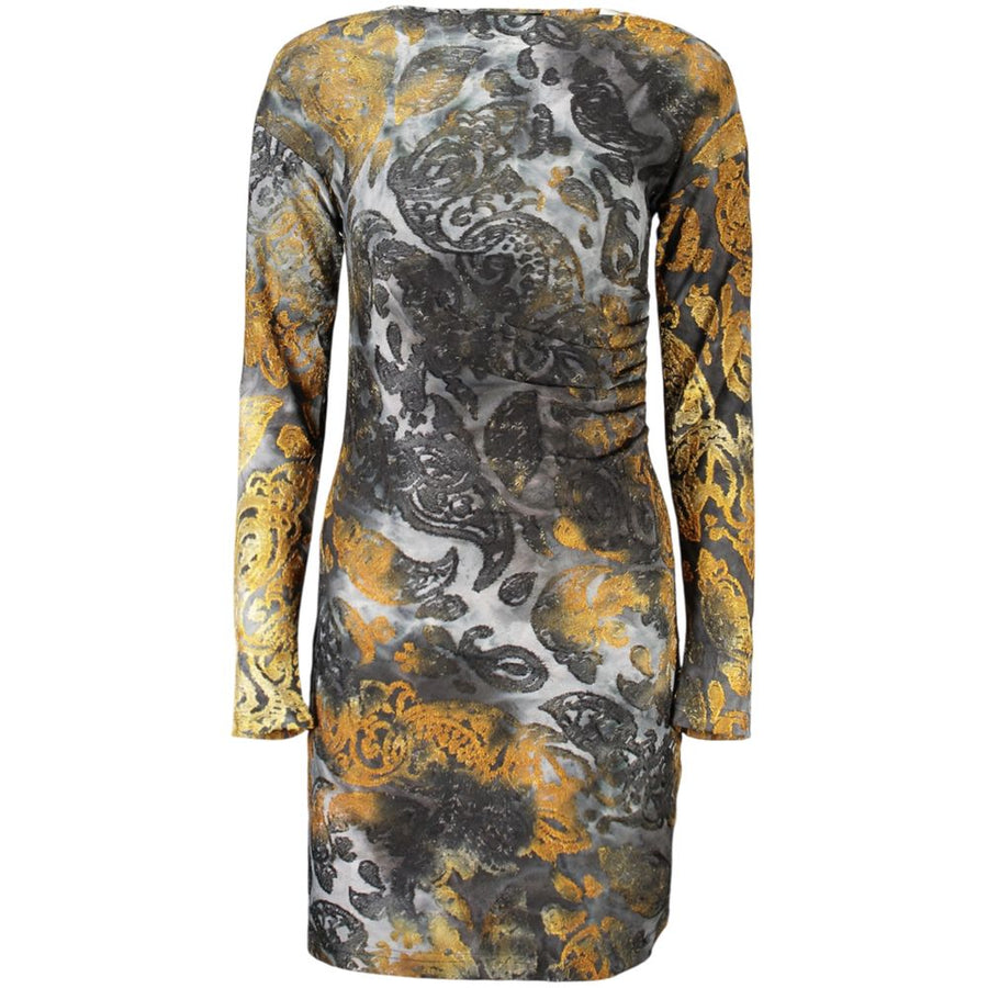 Blue Polyester Womens Dress