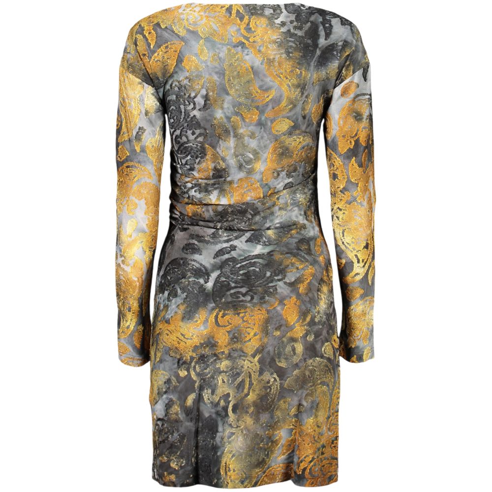 Blue Polyester Womens Dress