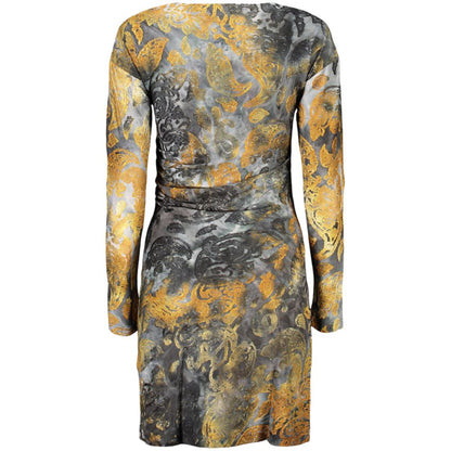 Blue Polyester Womens Dress