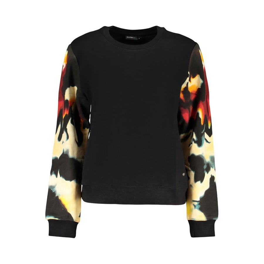 Black Cotton Women's Sweatshirt