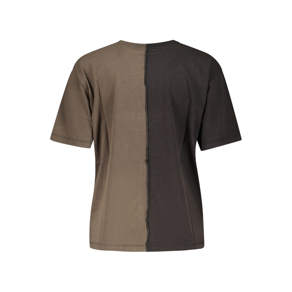Black Cotton Women T-Shirt