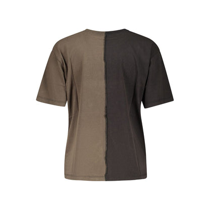 Black Cotton Women T-Shirt