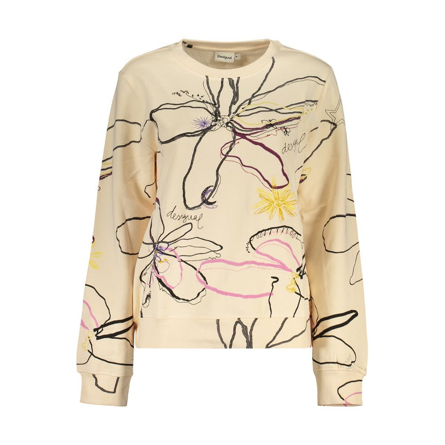 Pink Cotton Women Sweatshirt