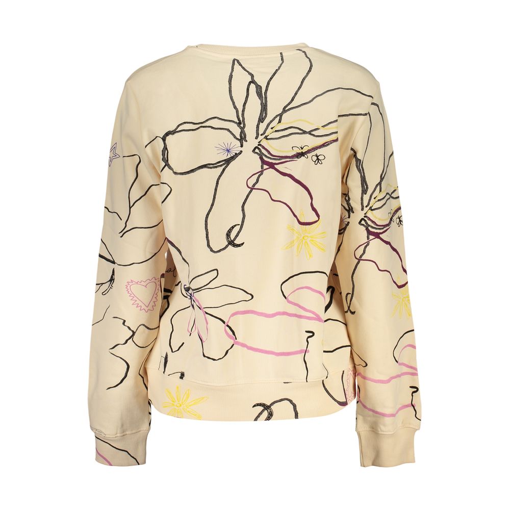 Pink Cotton Women Sweatshirt