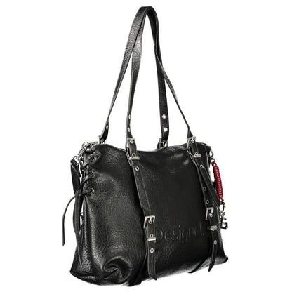 Black Polyurethane Women Bag