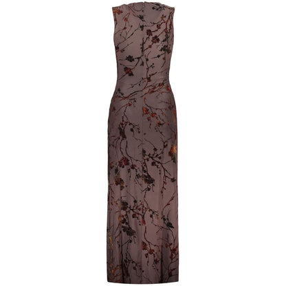 Brown Polyester Women's Dress