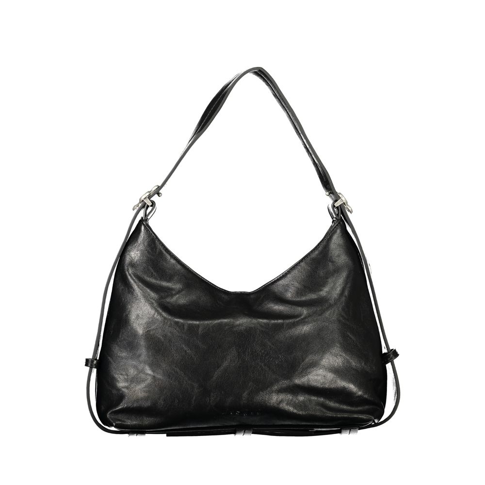 Nero Polyurethane Women's Bag With Adjustable Shoulder Handle
