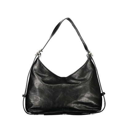 Nero Polyurethane Women's Bag With Adjustable Shoulder Handle