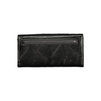 Black Polyurethane Women Wallet