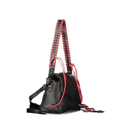 Black Polyurethane Women Bag