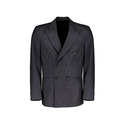 Gray Wool Full-Length Jacket