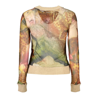 Beige Polyester Womens Shirt
