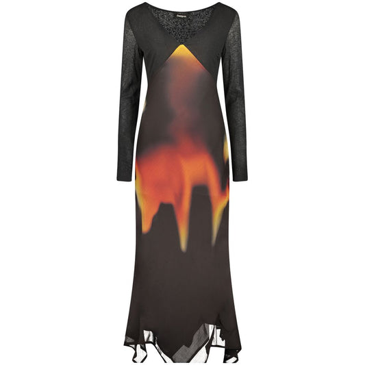Black Polyester Women's Dress
