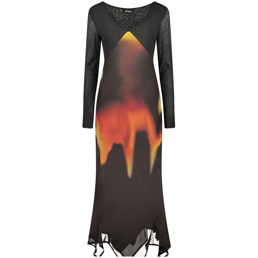 Black Polyester Women's Dress