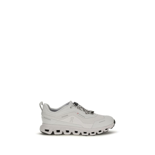 White Polyester Athletic Sneakers