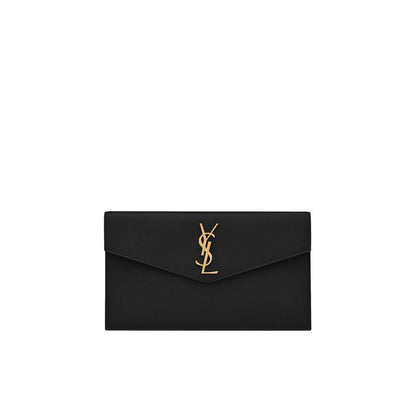 Black Leather Clutch Bag