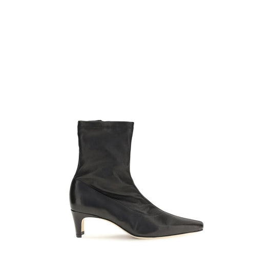 Black Calf Leather Bos Taurus Ankle Boots
