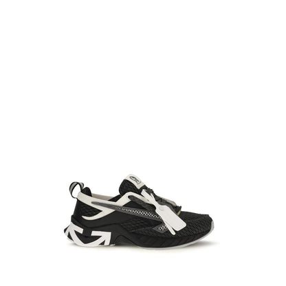 Black Polyester Athletic Sneakers