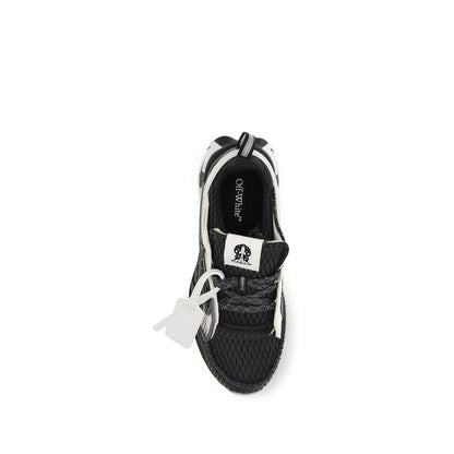Black Polyester Athletic Sneakers