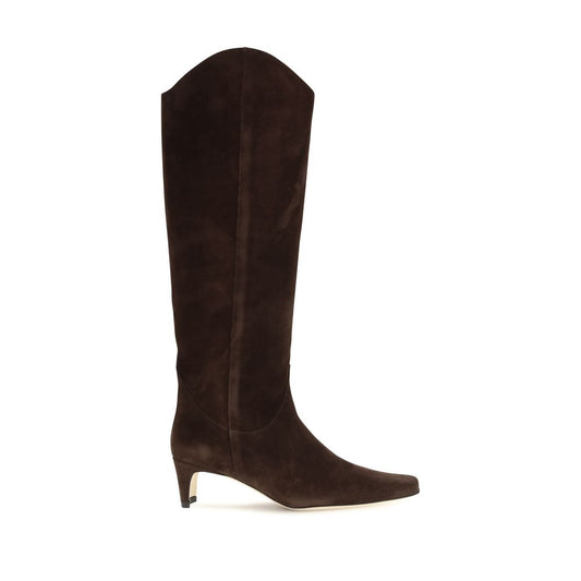Brown Calf Leather Bos Taurus High Heel Boots