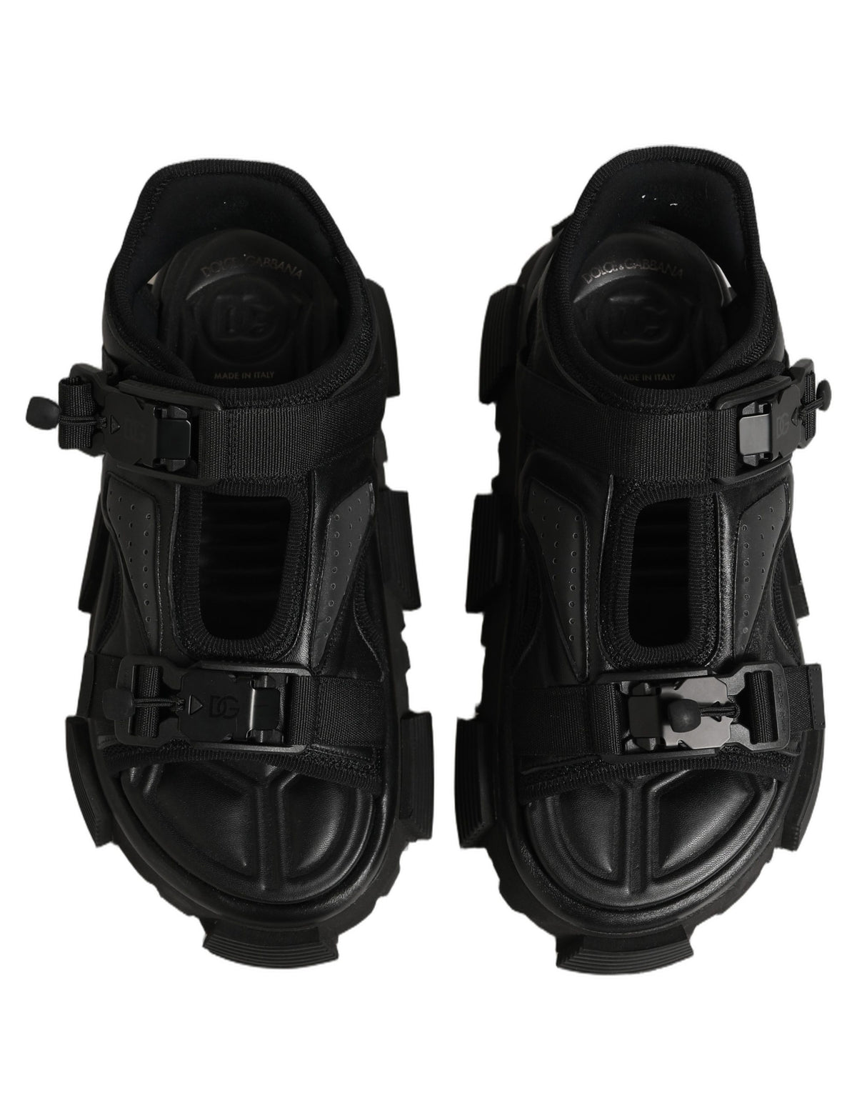Black Logo Detailed Men Chunky Sandals Shoes