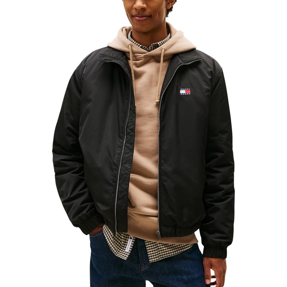 Black Recycled Polyester Bomber