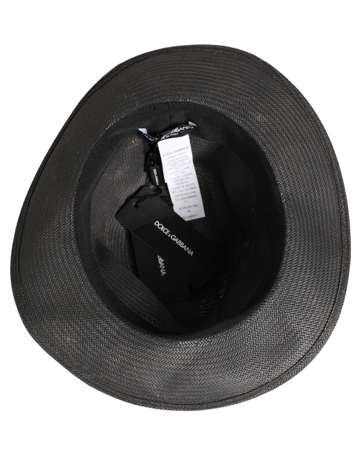 Men Gray Paper Woven Wide Brim Fedora Hat